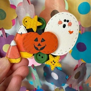 Halloween Themed Wooden Brooch